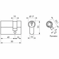 THIRARD - Demi-cylindre De Serrure, 40x10mm, Anti-arrachement, Nickel, 3 Clés 6 THIRARD - Demi-cylindre De Serrure, 40x10mm, Anti-arrachement, Nickel, 3 Clés -THIRARD Soldes 10377515 2