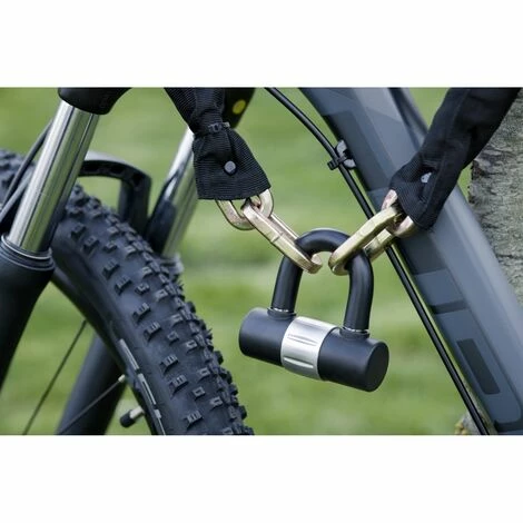 THIRARD - Chaîne Acier Gainé Nylon Loops, Vélo, Moto, Barrières, 0.9m, Noir, Cadenas, 2 Clés 4 THIRARD - Chaîne Acier Gainé Nylon Loops, Vélo, Moto, Barrières, 0.9m, Noir, Cadenas, 2 Clés – Image 2