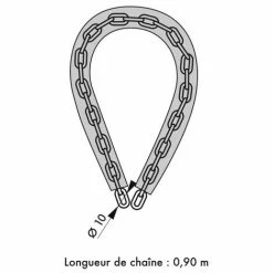 THIRARD - Chaîne Acier Gainé Nylon Loops, Vélo, Moto, Barrières, 0.9m, Noir, Cadenas, 2 Clés 7 THIRARD - Chaîne Acier Gainé Nylon Loops, Vélo, Moto, Barrières, 0.9m, Noir, Cadenas, 2 Clés -THIRARD Soldes 10377519 3