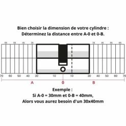THIRARD - Demi-cylindre De Serrure, 40x10mm, Anti-arrachement, Laiton, 3 Clés -THIRARD Soldes 10377532 3