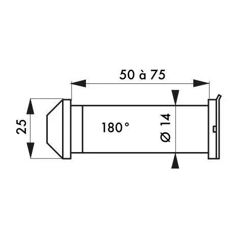 THIRARD - Judas De Porte 180°, Ø14mm, Laiton Poli 4 THIRARD - Judas De Porte 180°, Ø14mm, Laiton Poli – Image 2