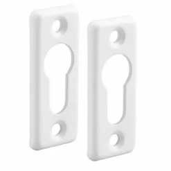 THIRARD - Paire De Rosaces Rectangulaires Pour Cylindre Profilé, Blanc