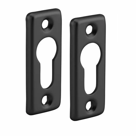 THIRARD - Paire De Rosaces Rectangulaires Pour Cylindre Profilé, Noir 3 THIRARD - Paire De Rosaces Rectangulaires Pour Cylindre Profilé, Noir