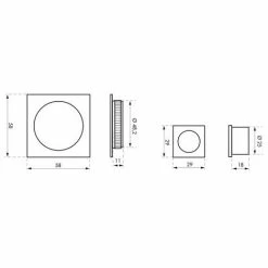 THIRARD - Paire De Rosaces Carrées Pour Porte Coulissante, Nickelé 5 THIRARD - Paire De Rosaces Carrées Pour Porte Coulissante, Nickelé -THIRARD Soldes 13088620 2