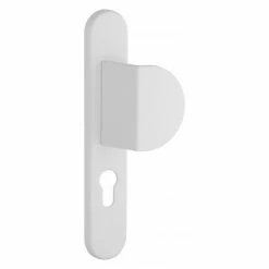 THIRARD - Ensemble De Poignées Pour Porte D'entrée Palière Sultane Trou De Cylindre, Entr'axes 195mm, Blanc