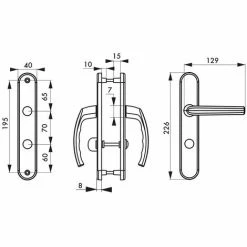 THIRARD - Ensemble De Poignées Pour Salle De Bain/toilette Sultane à Condamnation, Carré 7mm, Entr'axes 195mm, Argent -THIRARD Soldes 13407601 3