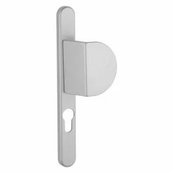 THIRARD - Ensemble De Poignées Pour Porte D'entrée Palière Sultane Trou De Cylindre, Carré 7mm, Entr'axes 195mm, Argent