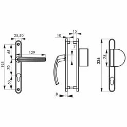 THIRARD - Ensemble De Poignées Pour Porte D'entrée Palière Sultane Trou De Cylindre, Carré 7mm, Entr'axes 195mm, Argent 7 THIRARD - Ensemble De Poignées Pour Porte D'entrée Palière Sultane Trou De Cylindre, Carré 7mm, Entr'axes 195mm, Argent -THIRARD Soldes 13407618 3