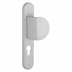 THIRARD - Ensemble De Poignées Pour Porte Palière Sultane Trou De Cylindre, Carré 7mm, Entr'axes 195mm, Argent