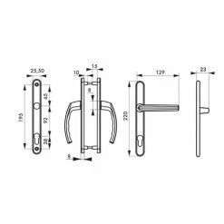 THIRARD - Ensemble De Poignées Pour Porte D'entrée Sultane Trou De Cylindre, Carré 8mm, Entr'axes 195mm, Saillie Réduite, Gris 7 THIRARD - Ensemble De Poignées Pour Porte D'entrée Sultane Trou De Cylindre, Carré 8mm, Entr'axes 195mm, Saillie Réduite, Gris -THIRARD Soldes 13422917 3