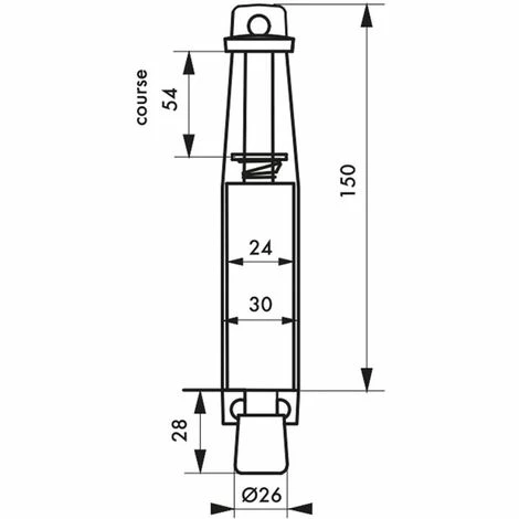 Arrêt De Porte - Course : 54 Mm - Décor : Argent - Hauteur : 178 Mm - Largeur : 30 Mm - Matériau : Zamac - THIRARD - Largeur : 30 Mm 4 Arrêt De Porte - Course : 54 Mm - Décor : Argent - Hauteur : 178 Mm - Largeur : 30 Mm - Matériau : Zamac - THIRARD - Largeur : 30 Mm – Image 2