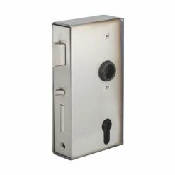 THIRARD Soldes 28 THIRARD - Boitier De Serrure Verticale à Souder Double Entrée à Fouillot Pour Portail, Droite, Axe 60mm, 94x173mm, Tube 40mm