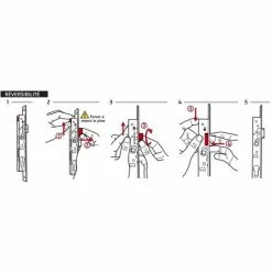 THIRARD - Boitier De Serrure Verticale à Souder Double Entrée à Fouillot Pour Portail, Réversible, Axe 60mm, 94x172mm, Tube 30mm -THIRARD Soldes 13751274 4