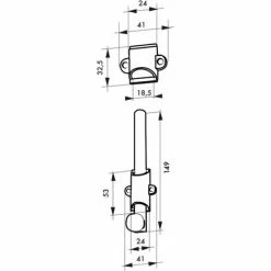 Verrou à Plaquer à Coulisse - Hauteur : 150 Mm - THIRARD -THIRARD Soldes 13756835 4