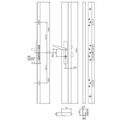Thirard - Boîtier Serrure Réversible Avec Gâche Standard Pour Porte Haut. 2250 Mm Maxi. Marron - TRIBANDO -THIRARD Soldes 13951390 2