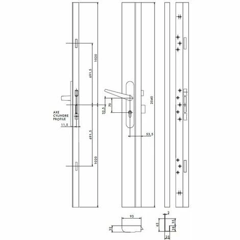 Thirard - Serrure 3 Points Blanche CP ADRIATIC Réversible Pour Porte 2040mm Haut. Maxi. 4 Clés TRIBANDO 4 Thirard - Serrure 3 Points Blanche CP ADRIATIC Réversible Pour Porte 2040mm Haut. Maxi. 4 Clés TRIBANDO – Image 2