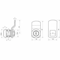 THIRARD - Batteuse Avec Came Pour Boîte Aux Lettres, Nickel, Longueur 13mm, 2 Clés -THIRARD Soldes 13957928 3
