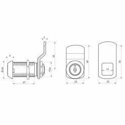 THIRARD - Batteuse Avec Came Pour Boîte Aux Lettres, Nickel, Longueur 33mm, 2 Clés -THIRARD Soldes 13957930 3