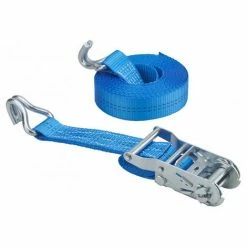 THIRARD - Sangle De Serrage, 6m, à Cliquet, Crochets JJ, Bleu