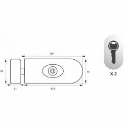 Thirard - Verrou De Fenêtre Blanc 2 Clés -THIRARD Soldes 15889822 2