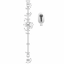 Thirard - Verrou Multipoints MIRAGE 6 Bouton Et Cylindre Haut Et Bas Droite 3 Clés -THIRARD Soldes 15889823 2