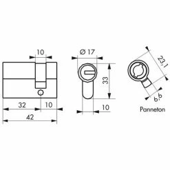 THIRARD - Demi-cylindre De Serrure Federal S, 30x10mm, Nickel, Anti-arrachement, Anti-perçage, 5 Clés 6 THIRARD - Demi-cylindre De Serrure Federal S, 30x10mm, Nickel, Anti-arrachement, Anti-perçage, 5 Clés -THIRARD Soldes 17749276 2