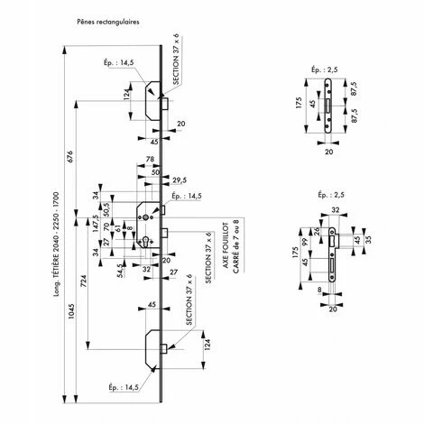 THIRARD - Boîtier 3 Pts Nf Qc Pênes Rectangulaires Têtère 2040 X 18 Mm A2p * 5 THIRARD - Boîtier 3 Pts Nf Qc Pênes Rectangulaires Têtère 2040 X 18 Mm A2p * – Image 3