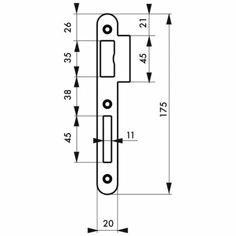 THIRARD - Gâche Inox Pour Serrure Norme Nf à Pêne Dormant â½ Tour 4 THIRARD - Gâche Inox Pour Serrure Norme Nf à Pêne Dormant â½ Tour – Image 2