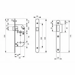 THIRARD - Serrure Norme N.f Bec De Cane Réversible V/br Tétère Inox Sans Gâche -THIRARD Soldes 17850043 2