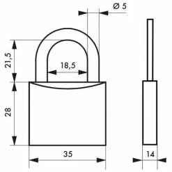 THIRARD - Cadenas à Clé MACH 2 - 35 Mm -THIRARD Soldes 17850107 2
