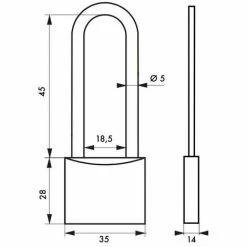 THIRARD - Cadenas à Clé MACH 2 - 35 Mm Anse Haute -THIRARD Soldes 17850142 2