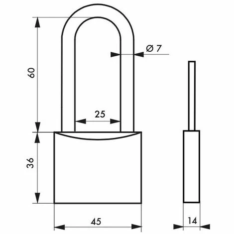 THIRARD - Cadenas à Clé MACH 2 - 45 Mm Anse 1/2 Haute 4 THIRARD - Cadenas à Clé MACH 2 - 45 Mm Anse 1/2 Haute – Image 2