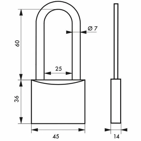THIRARD - Cadenas à Clé MACH 2 - 45 Mm Anse 1/2 Haute 4 THIRARD - Cadenas à Clé MACH 2 - 45 Mm Anse 1/2 Haute – Image 2