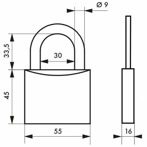 THIRARD - Cadenas à Clé MACH 2 - 55 Mm 4 THIRARD - Cadenas à Clé MACH 2 - 55 Mm – Image 2