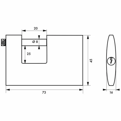 THIRARD - Cadenas à Clé CARGO 70 Mm Adriatic 4 THIRARD - Cadenas à Clé CARGO 70 Mm Adriatic – Image 2