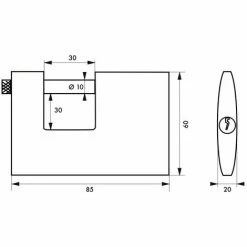 THIRARD - Cadenas à Clé CARGO 85 Mm Hg5 5 THIRARD - Cadenas à Clé CARGO 85 Mm Hg5 -THIRARD Soldes 17850291 2