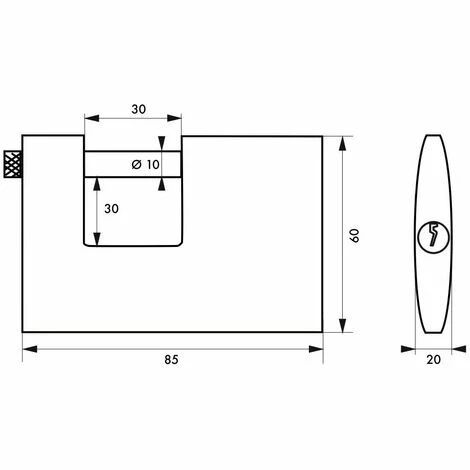 THIRARD - Cadenas à Clé CARGO 85 Mm Transit 2 4 THIRARD - Cadenas à Clé CARGO 85 Mm Transit 2 – Image 2