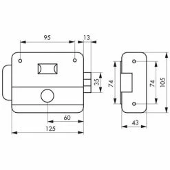 THIRARD - Serrure De Surete à Dc 50 Mm Révers. 3 Clés -THIRARD Soldes 17850322 2