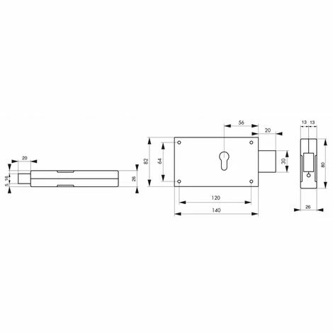 THIRARD - Boîtier Cp 140 X 80 Mm Sans Gâche 4 THIRARD - Boîtier Cp 140 X 80 Mm Sans Gâche – Image 2
