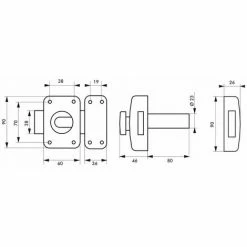 THIRARD - Verrou Pour Porte D'entrée Transit 2 à Bouton Et Cylindre 80 Mm -THIRARD Soldes 17850483 2