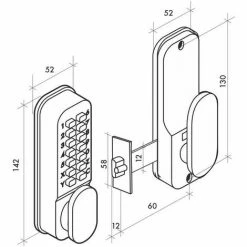 THIRARD - Verrou Pour Porte D'intérieur Avec Pêne 1/2 Tour à Encastrer -THIRARD Soldes 17850497 2
