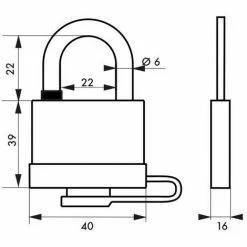 THIRARD - Cadenas à Clé MACH 3 Bumper 40 Mm 9 THIRARD - Cadenas à Clé MACH 3 Bumper 40 Mm -THIRARD Soldes 17850566 4