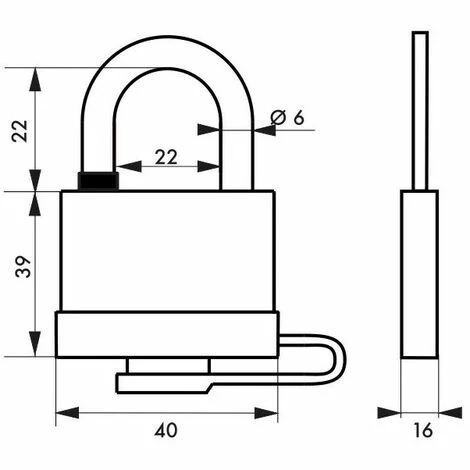 THIRARD - Cadenas à Clé MACH 3 Bumper 40 Mm 6 THIRARD - Cadenas à Clé MACH 3 Bumper 40 Mm – Image 4