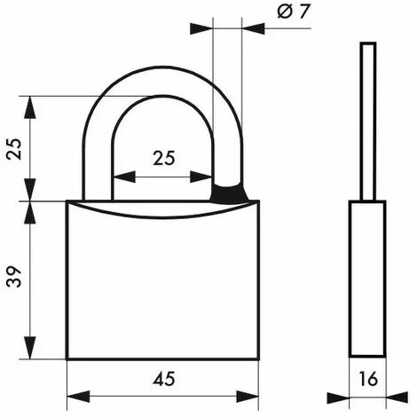 THIRARD - Cadenas à Clé MACH 3 - 45 Mm 4 THIRARD - Cadenas à Clé MACH 3 - 45 Mm – Image 2