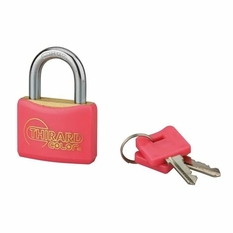 THIRARD - Cadenas à Clé COLOR Rose 40 Mm 3 THIRARD - Cadenas à Clé COLOR Rose 40 Mm