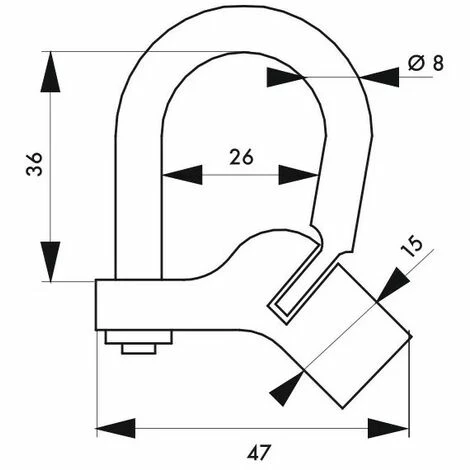 THIRARD - Cadenas D'artillerie 29 C à Talon Coudé Anse Laiton Triangle 5 Mm 5 THIRARD - Cadenas D'artillerie 29 C à Talon Coudé Anse Laiton Triangle 5 Mm – Image 3
