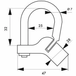 THIRARD - Cadenas D'artillerie 129 C à Talon Coudé Anse Laiton Vis Demi-lune -THIRARD Soldes 17850746 3