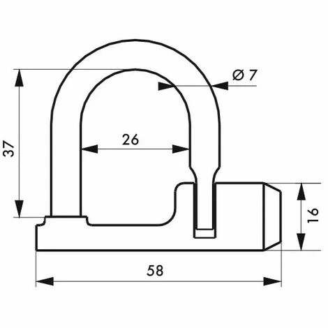 THIRARD - Cadenas D'artillerie 329 C à Talon Droit Anse Laiton Triangle 5 Mm 4 THIRARD - Cadenas D'artillerie 329 C à Talon Droit Anse Laiton Triangle 5 Mm – Image 2