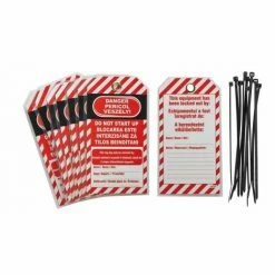 THIRARD - Lot De 10 étiquettes "danger - Défense D'enclencher" Langue Gb/ro/hu