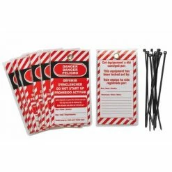 THIRARD - Lot De 10 étiquettes "danger - Défense D'enclencher" Langue Fr/gb/es